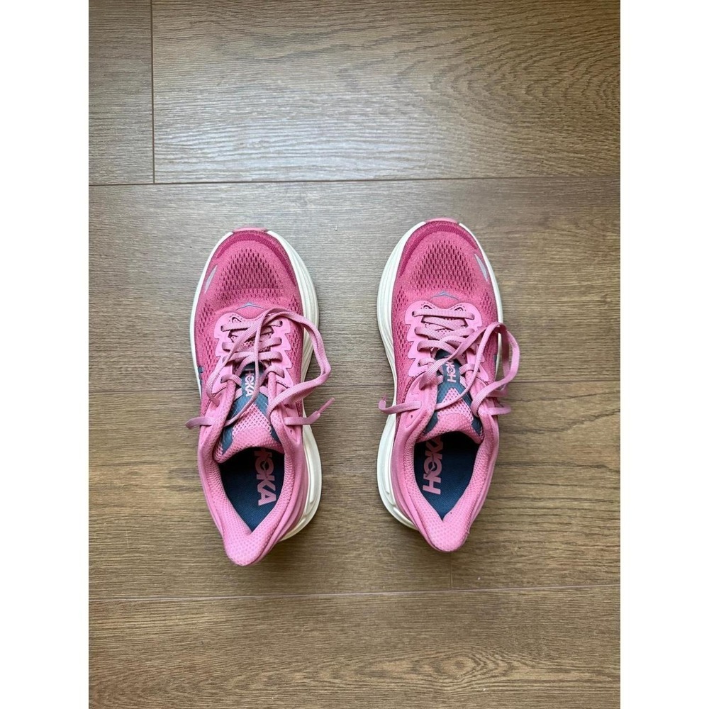 Hoka One One Bondi 8 Women Pink Running Shoes 1127896 Size 7B